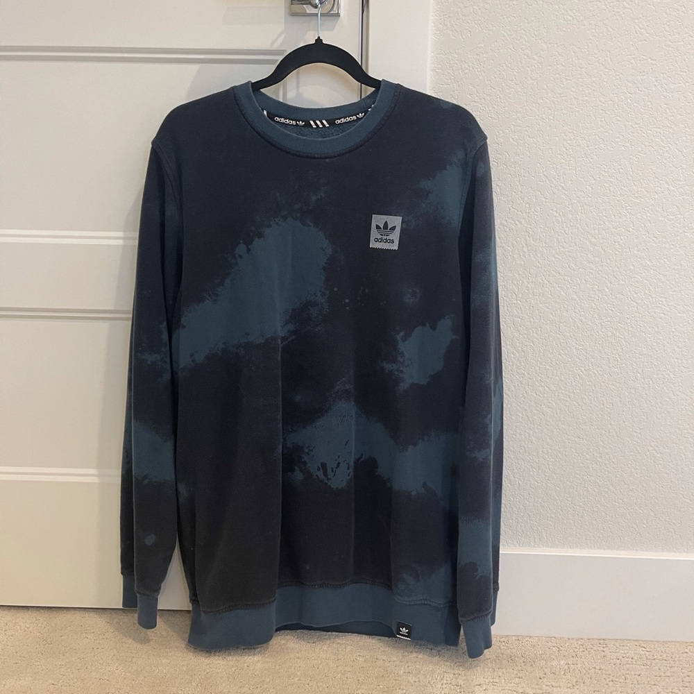 Green and dark green tie dye Adidas hoodie